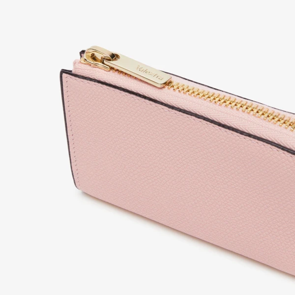 Valextra Key Holder Zip Around in Peony Pink | Keys Holder | Coveti