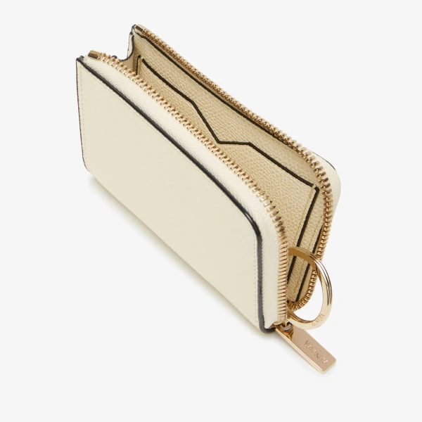 Valextra Key Holder Zip Around in Pergamena White | Keys Holder | Coveti