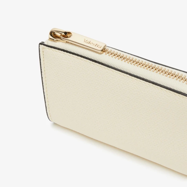 Valextra Key Holder Zip Around in Pergamena White | Keys Holder | Coveti