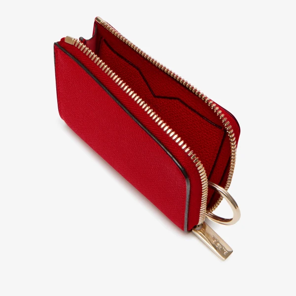 Valextra Key Holder Zip Around in Red | Keys Holder | Coveti