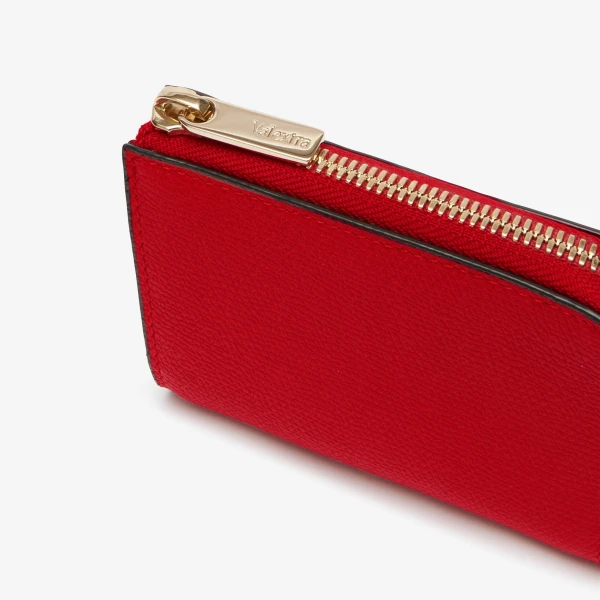 Valextra Key Holder Zip Around in Red | Keys Holder | Coveti