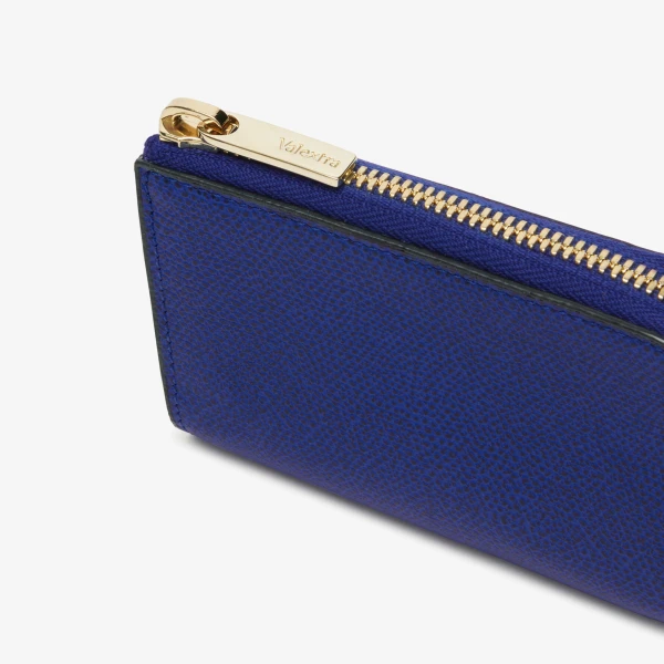 Valextra Key Holder Zip Around in Royal Blue | Keys Holder | Coveti