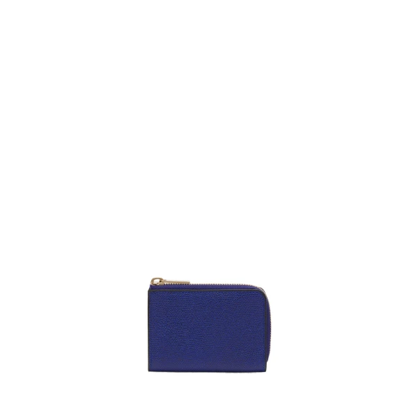 Valextra Key Holder Zip Around in Royal Blue | Keys Holder | Coveti