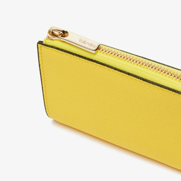 Valextra Key Holder Zip Around in Yellow | Keys Holder | Coveti