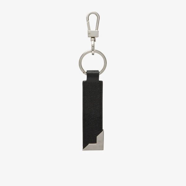 Valextra Key Holder with Metal Corner in Black | Keys Holder | Coveti