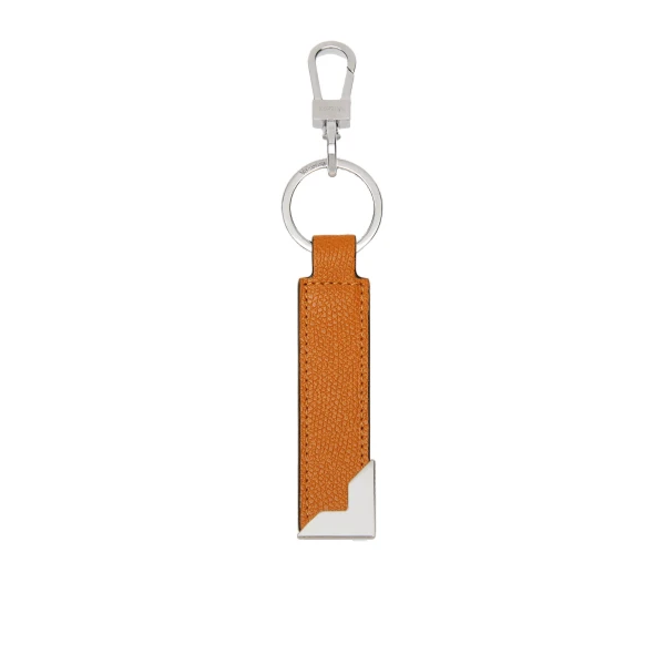 Key Holder with Metal Corner in Havana Brown
