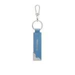 Valextra Key Holder with Metal Corner in Nebula Blue | Keys Holder | Coveti