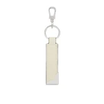 Valextra Key Holder with Metal Corner in Pergamena White | Keys Holder | Coveti