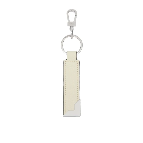 Key Holder with Metal Corner in Pergamena White