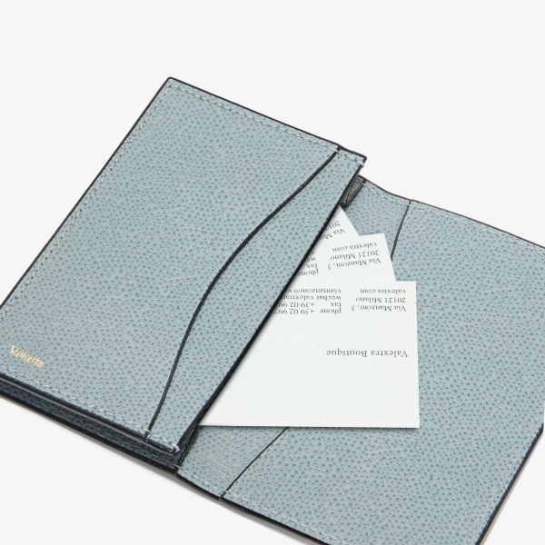 Valextra Lily Card Case Onda in Niagara and Colour Mix | Wallets & Purses | Coveti