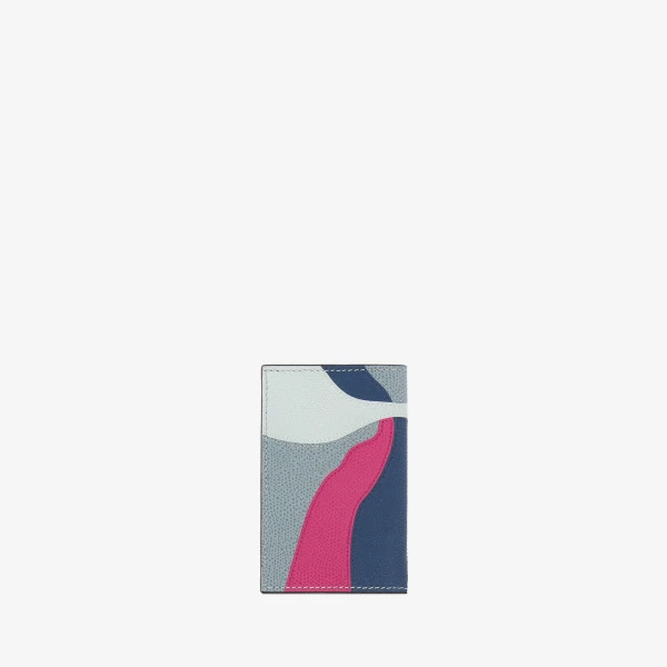 Valextra Lily Card Case Onda in Niagara and Colour Mix | Wallets & Purses | Coveti