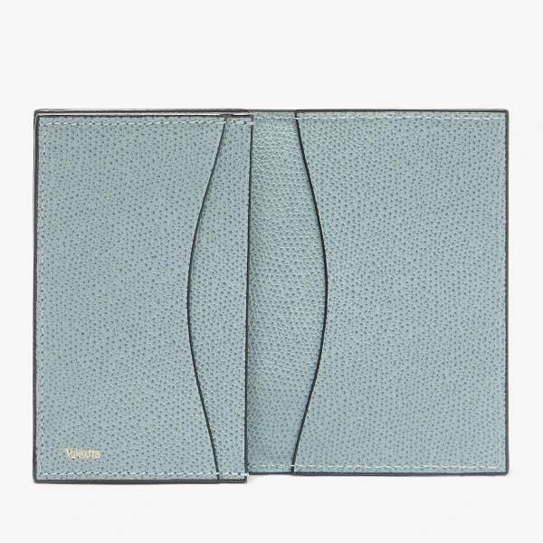 Valextra Lily Card Case Onda in Niagara and Colour Mix | Wallets & Purses | Coveti