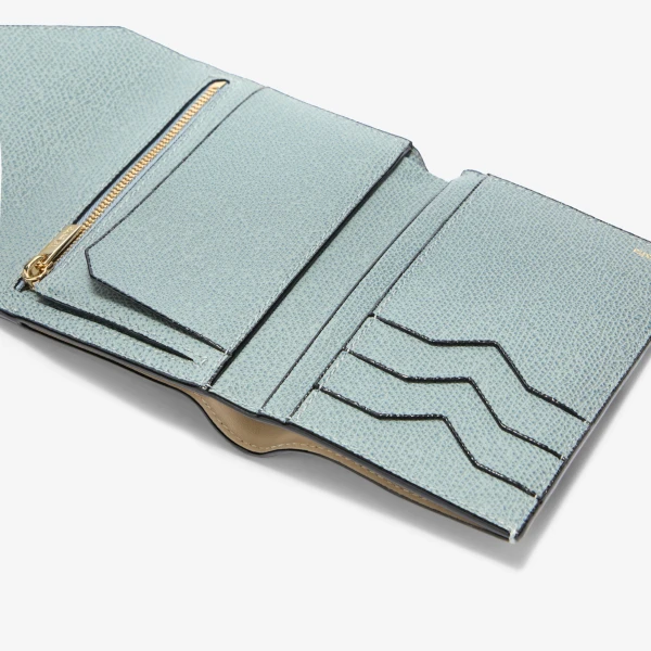 Valextra Lily Iside Fold Wallet in Niagara and Colour Mix | Wallets & Purses | Coveti