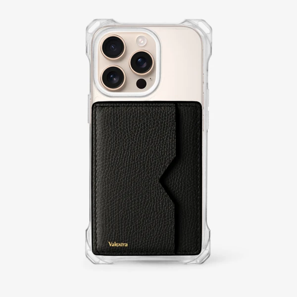 Valextra Magnetic Card Case in Black | Wallets & Purses | Coveti