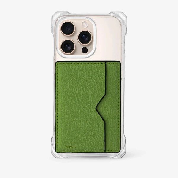 Valextra Magnetic Card Case in Grass Green | Wallets & Purses | Coveti