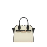 Valextra Milano Chiaroscuro Crossbody Micro Bag in Pergamena White and Black | Shoulder & Crossbody Bags | Coveti