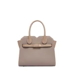 Valextra Milano Chiaroscuro Two Handles Mini Bag in Pink Nude and Sahara Brown | Mini Bags | Coveti