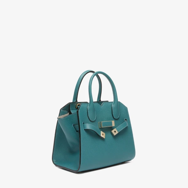 Valextra Milano Crossbody Micro Bag in Bottle Green | Shoulder & Crossbody Bags | Coveti