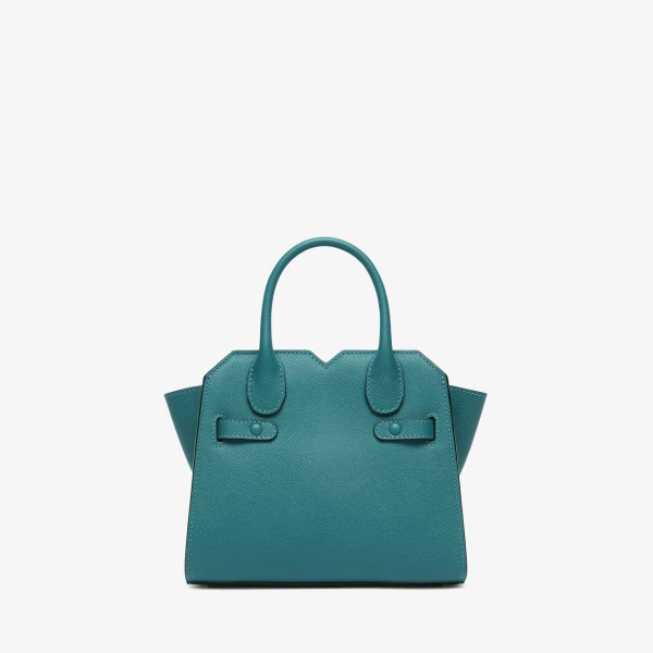 Valextra Milano Crossbody Micro Bag in Bottle Green | Shoulder & Crossbody Bags | Coveti