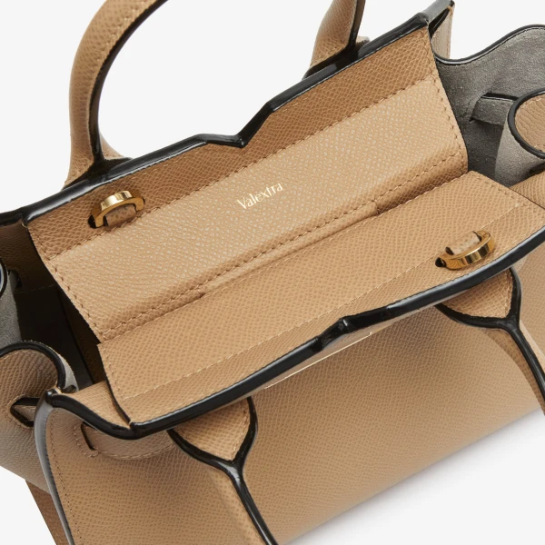 Valextra Milano Crossbody Micro Bag in Cashmere Beige | Shoulder & Crossbody Bags | Coveti