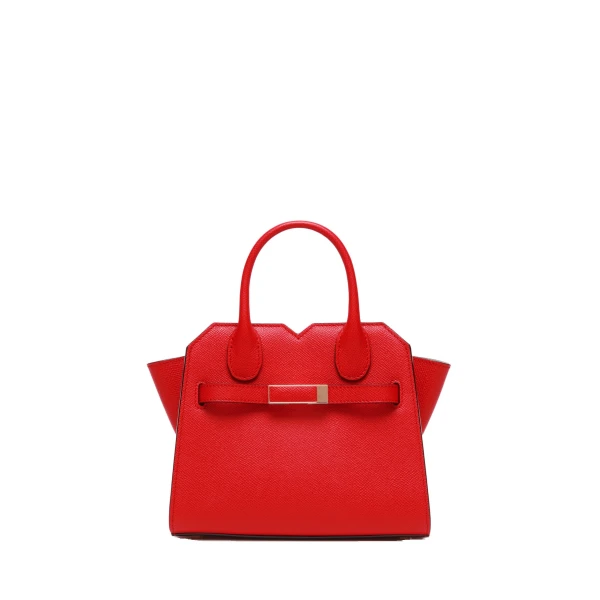 Valextra Milano Crossbody Micro Bag in Crimson Red | Shoulder & Crossbody Bags | Coveti
