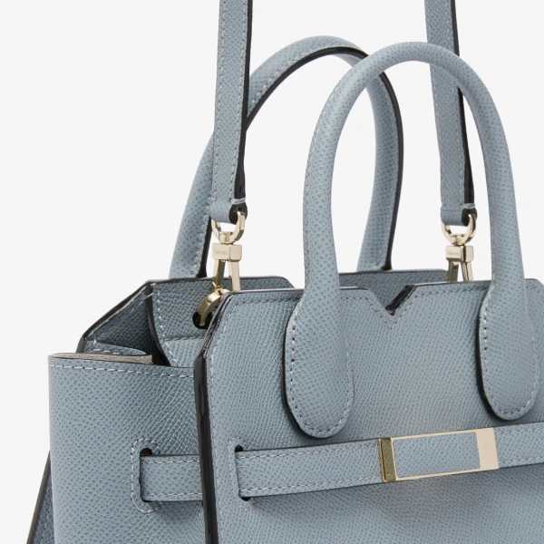 Valextra Milano Crossbody Micro Bag in Niagara Blue | Shoulder & Crossbody Bags | Coveti