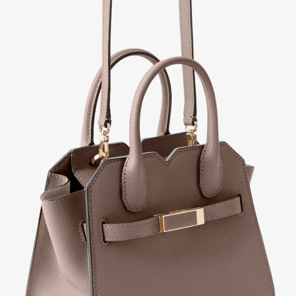 Valextra Milano Crossbody Micro Bag in Sahara Brown | Shoulder & Crossbody Bags | Coveti