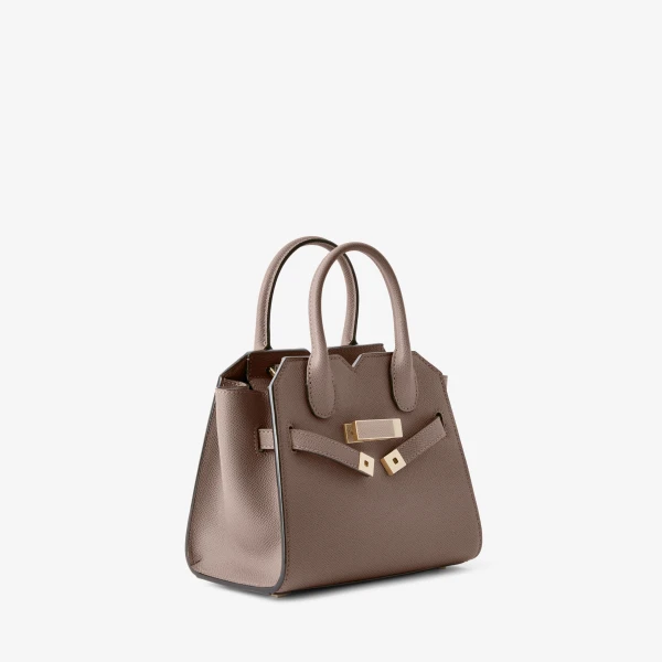 Valextra Milano Crossbody Micro Bag in Sahara Brown | Shoulder & Crossbody Bags | Coveti