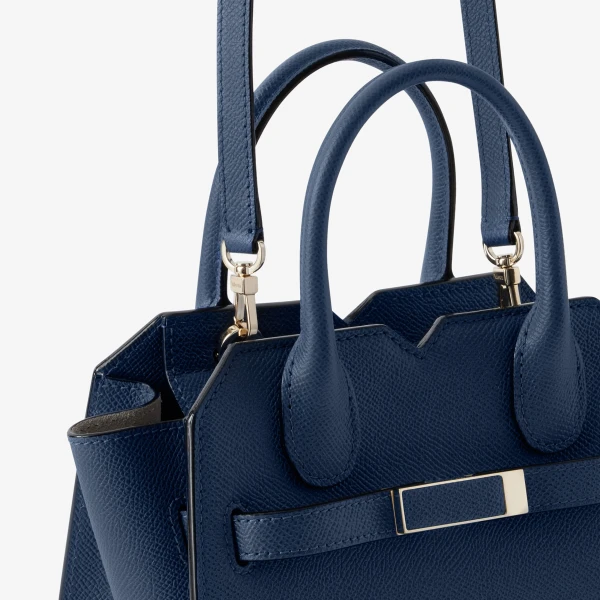 Valextra Milano Crossbody Micro Bag in Sapphire Blue | Shoulder & Crossbody Bags | Coveti