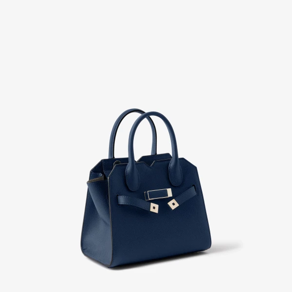 Valextra Milano Crossbody Micro Bag in Sapphire Blue | Shoulder & Crossbody Bags | Coveti