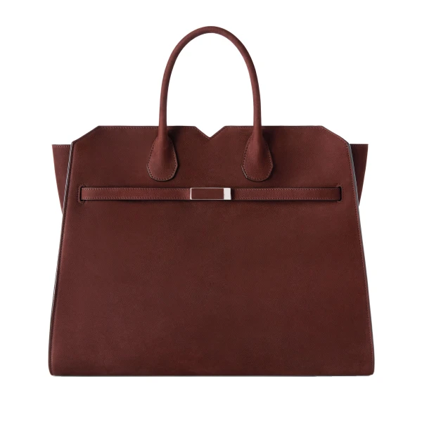 Milano Senso Two Handles Large Bag in Chocolate Brown