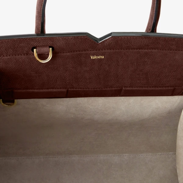 Valextra Milano Senso Two Handles Medium Bag in Chocolate Brown | Totes & Top-Handle Bags | Coveti