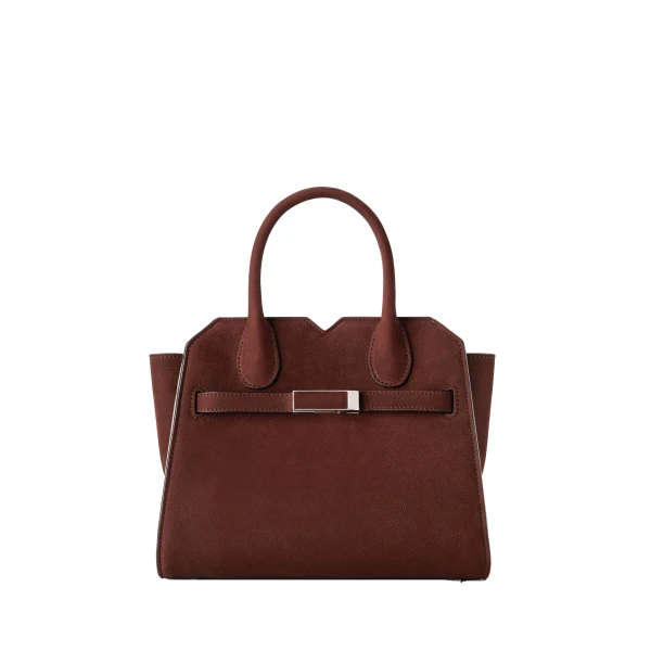 Milano Senso Two Handles Mini Bag in Chocolate Brown