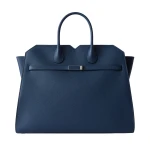 Valextra Milano Two Handles Large Bag in Sapphire Blue | Totes & Top-Handle Bags | Coveti