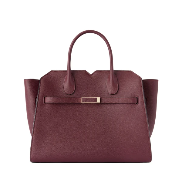 Milano Two Handles Medium Bag in Claret Red