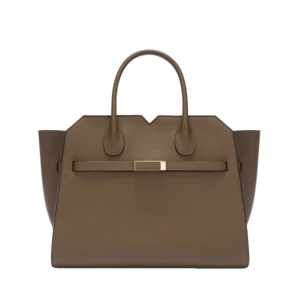 Milano Two Handles Medium Bag in Khaki