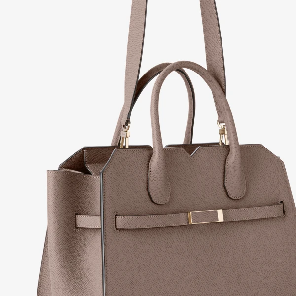 Valextra Milano Two Handles Medium Bag in Sahara Brown | Totes & Top-Handle Bags | Coveti