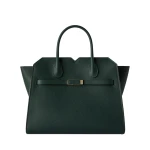 Valextra Milano Two Handles Medium Bag in Valextra Green | Totes & Top-Handle Bags | Coveti