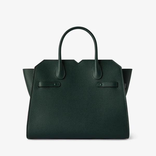 Valextra Milano Two Handles Medium Bag in Valextra Green | Totes & Top-Handle Bags | Coveti