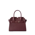Valextra Milano Two Handles Mini Bag in Claret Red | Mini Bags | Coveti