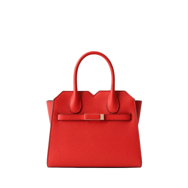 Valextra Milano Two Handles Mini Bag in Crimson Red | Mini Bags | Coveti