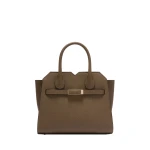 Valextra Milano Two Handles Mini Bag in Khaki | Mini Bags | Coveti