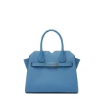Valextra Milano Two Handles Mini Bag in Nebula Blue | Mini Bags | Coveti