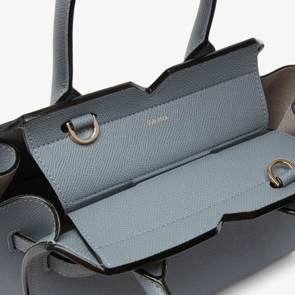 Valextra Milano Two Handles Mini Bag in Niagara Blue | Mini Bags | Coveti