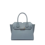 Valextra Milano Two Handles Mini Bag in Niagara Blue | Mini Bags | Coveti
