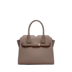 Valextra Milano Two Handles Mini Bag in Sahara Brown | Mini Bags | Coveti