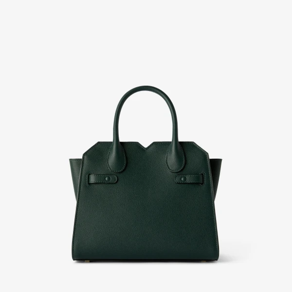 Valextra Milano Two Handles Mini Bag in Valextra Green | Mini Bags | Coveti