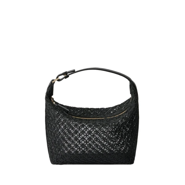 Mochi Merletto Top Handle Mini Bag in Black
