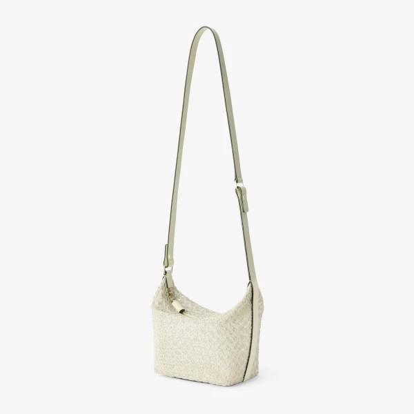 Valextra Mochi Merletto Top Handle Mini Bag in Pergamena White | Mini Bags | Coveti