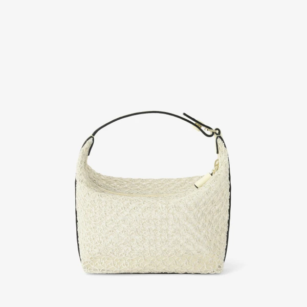 Valextra Mochi Merletto Top Handle Mini Bag in Pergamena White | Mini Bags | Coveti